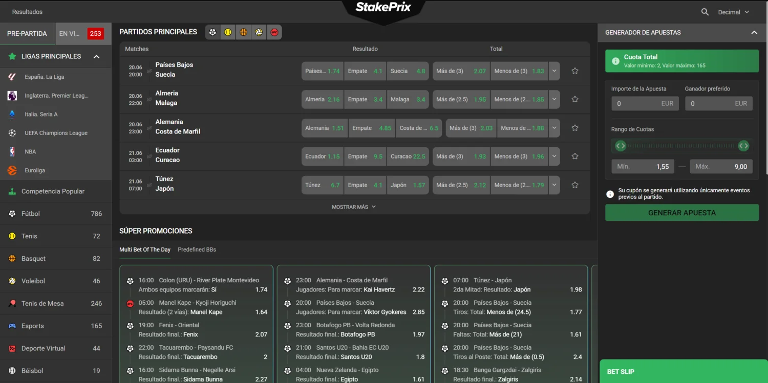 Stakeprix Casino apuestas deportivas